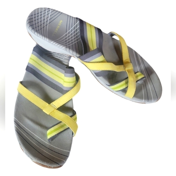 Merrell Zinnia Elastic Gore Criss-cross Straps Slip Resistant Comfort Sandals 9 - Picture 2 of 8